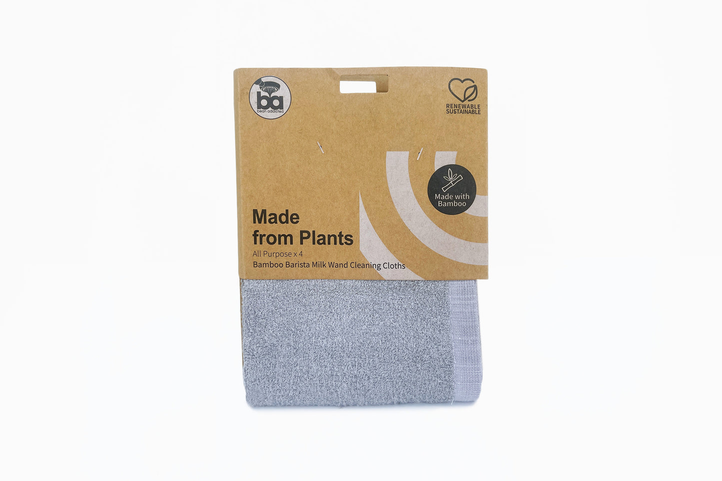 Bamboo Cleaning Cloth with Carabiner 4/ptk